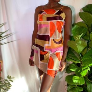 Vintage colorful tank top blouse